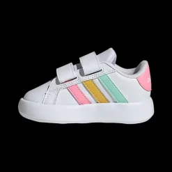 Clearance białe sneakersy dziewczęce Breaknet Bubble z kolorowymi elementami Dzieci Sportowe|Dla Maluszków