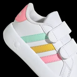 Clearance białe sneakersy dziewczęce Breaknet Bubble z kolorowymi elementami Dzieci Sportowe|Dla Maluszków