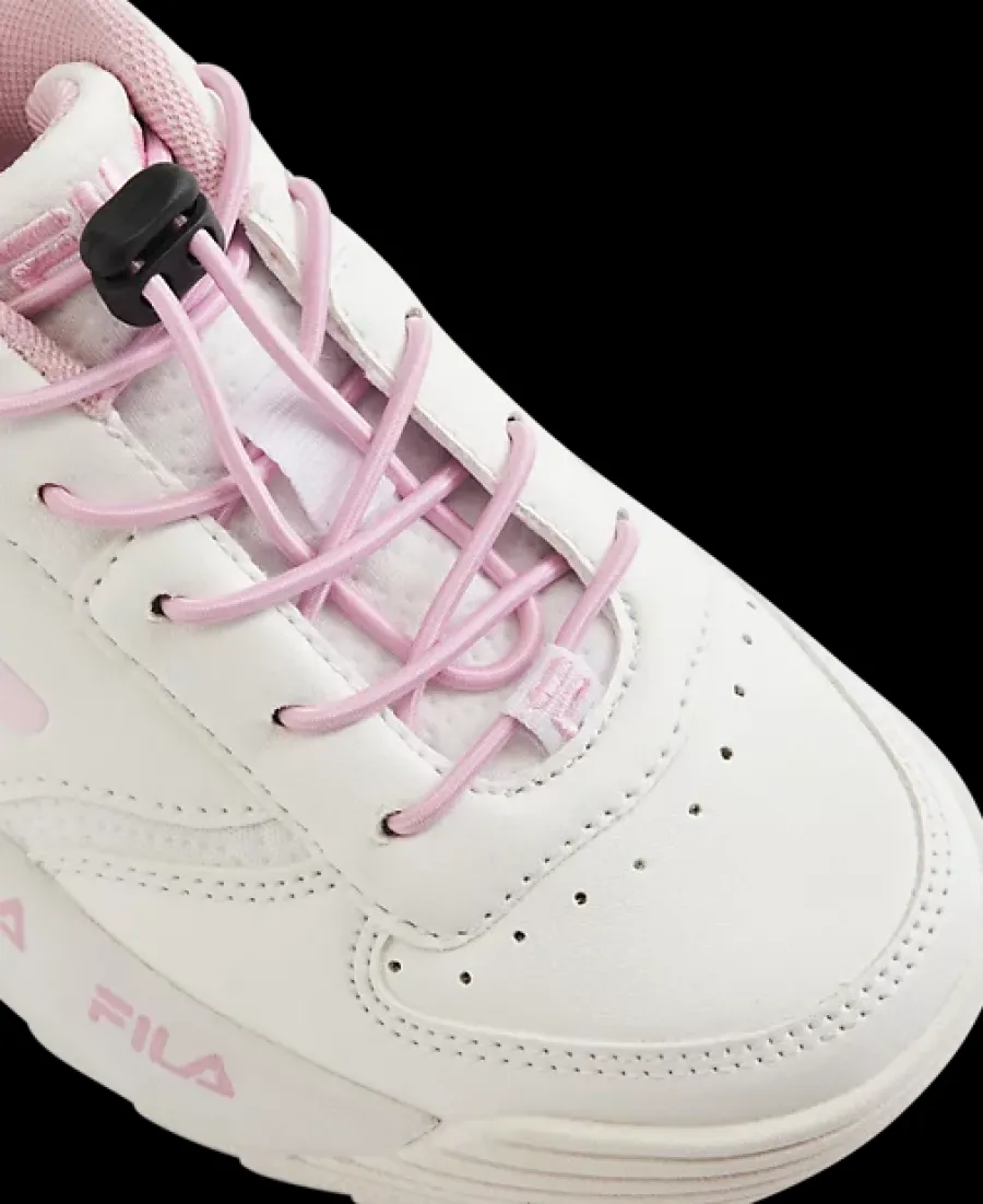 Online białe sneakersy dziewczęce z różowymi akcentami Dzieci Sportowe