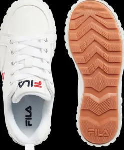 Clearance białe sneakersy dziewczęce na grubej podeszwie Dzieci Sportowe