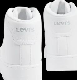 Outlet białe wysokie trampki dziecięce Levi's Dzieci Kozaki|Sportowe