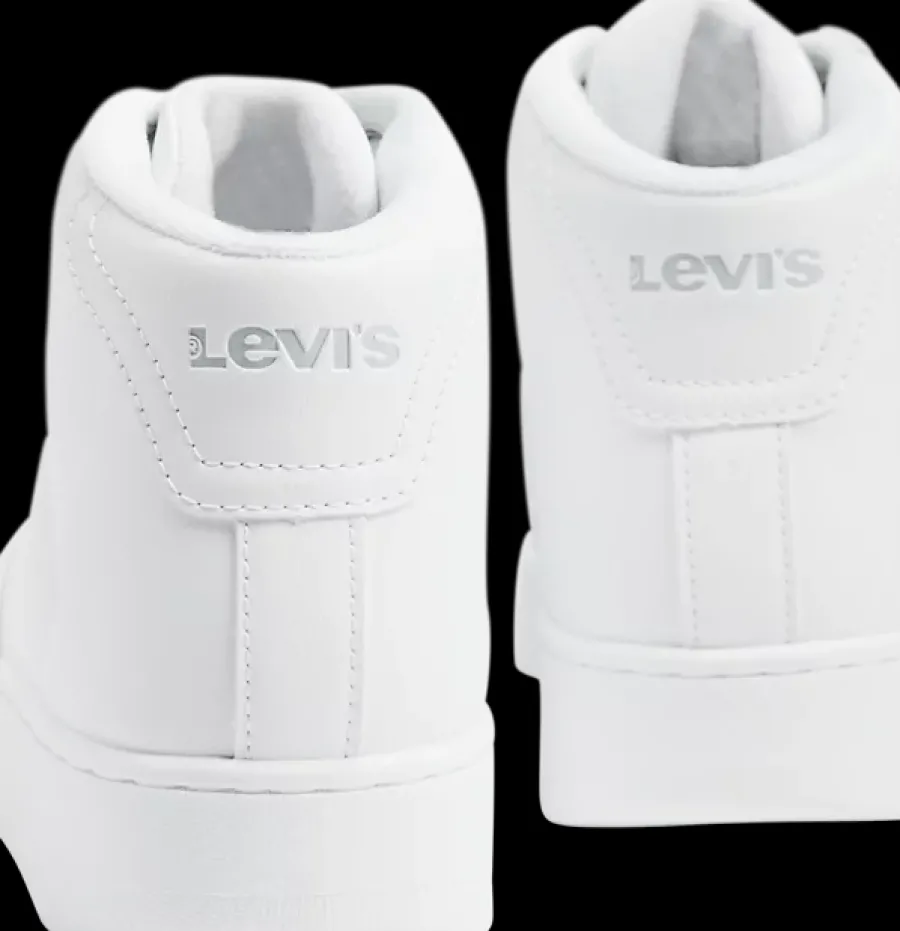 Outlet białe wysokie trampki dziecięce Levi's Dzieci Kozaki|Sportowe