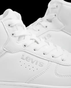 Outlet białe wysokie trampki dziecięce Levi's Dzieci Kozaki|Sportowe