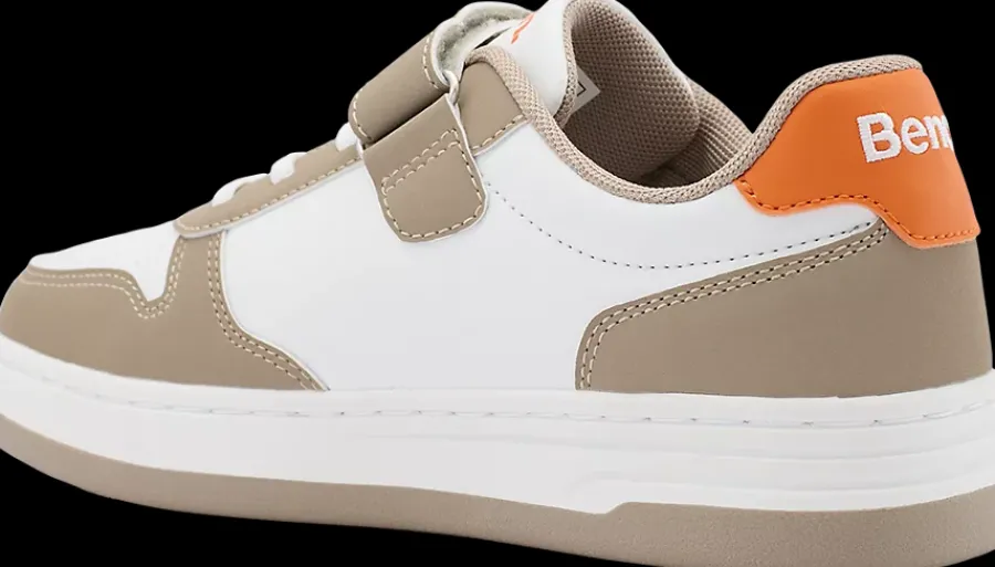 New biało-beżowe sneakersy młodzieżowe Dzieci Sportowe
