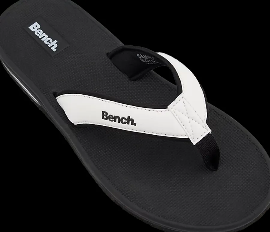 Clearance biało-czarne klapki męskie Klapki