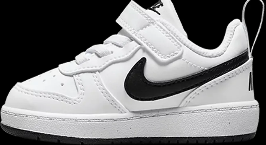 Online biało-czarne sneakersy dziecięce Court Borough Dzieci Sportowe