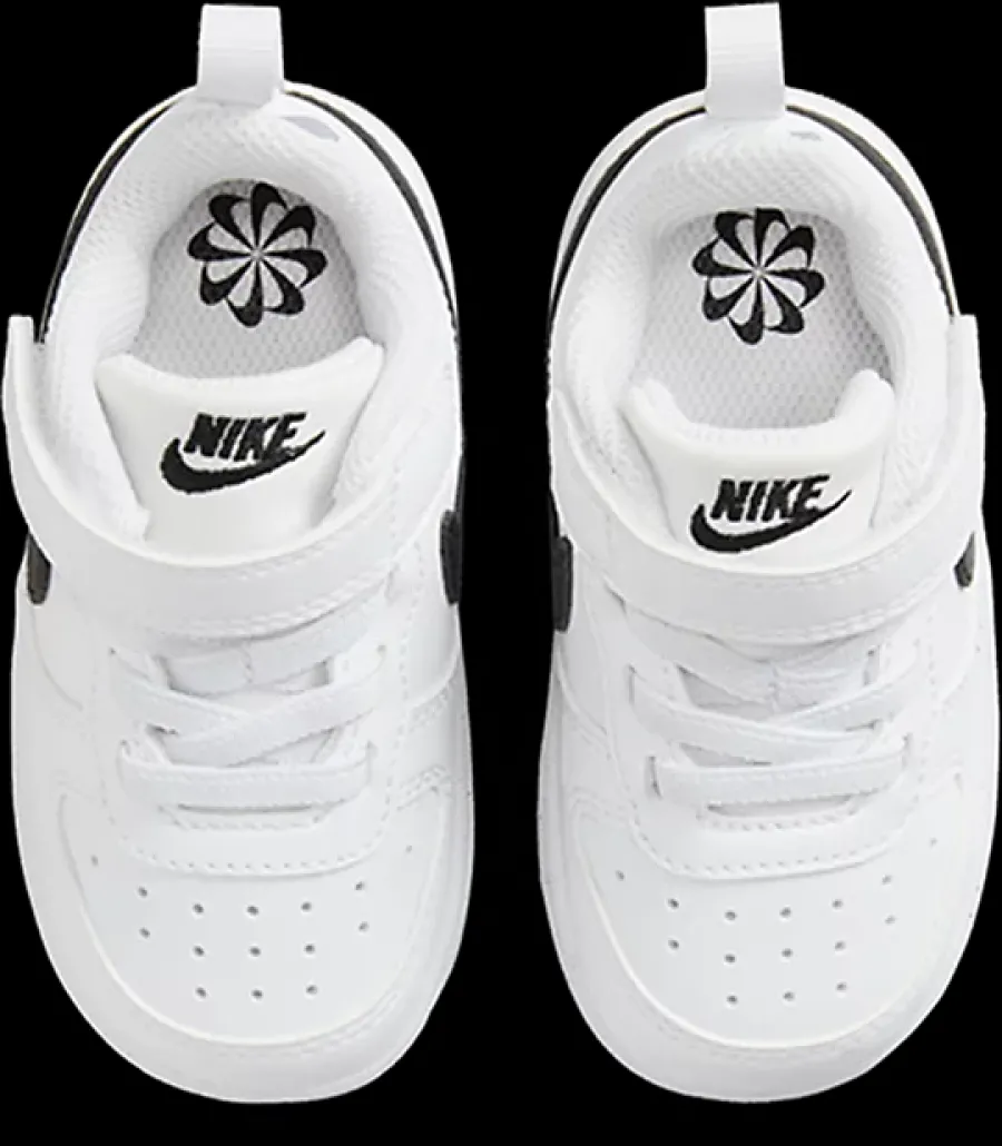 Online biało-czarne sneakersy dziecięce Court Borough Dzieci Sportowe