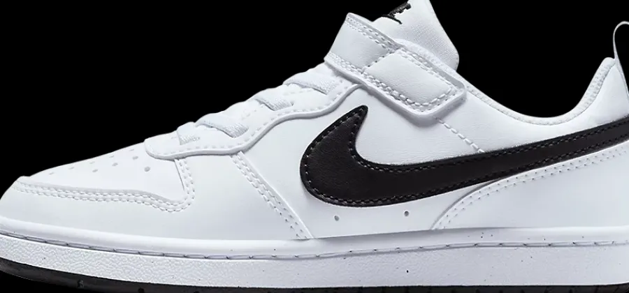 New biało-czarne sneakersy dziecięce Court Borough Low Dzieci Sportowe