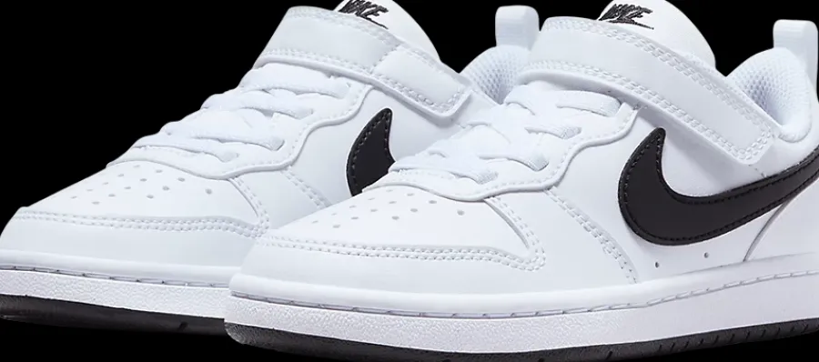 New biało-czarne sneakersy dziecięce Court Borough Low Dzieci Sportowe