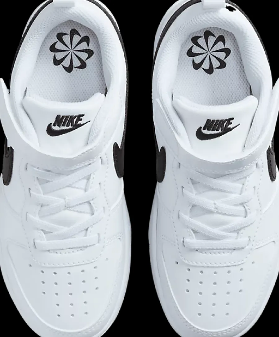 New biało-czarne sneakersy dziecięce Court Borough Low Dzieci Sportowe