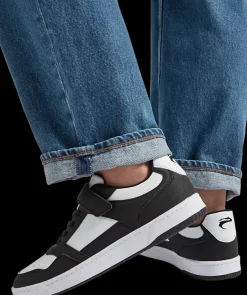 New biało-czarne sneakersy młodzieżowe Dzieci Sportowe