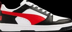 biało-czarno-czerwone sneakersy młodzieżowe Rebound V6 Low Dzieci Sportowe