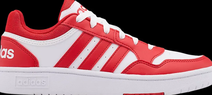 New biało-czerwone młodzieżowe sneakersy dziecięce Hoops 3.0 Dzieci Sportowe