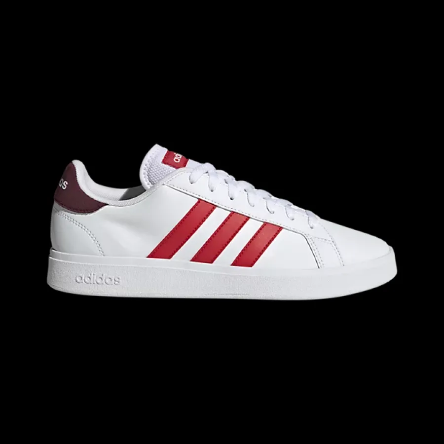 Best biało-czerwone sneakersy męskie Grand Court Base 2.0 Męskie Sportowe|Markowe