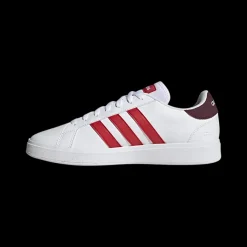 Best biało-czerwone sneakersy męskie Grand Court Base 2.0 Męskie Sportowe|Markowe
