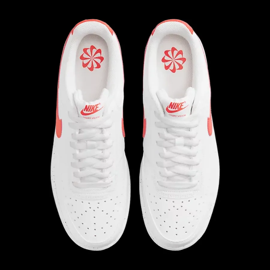 Hot biało-czerwone sneakersy męskie Court Vision Low Męskie Sportowe|Casual