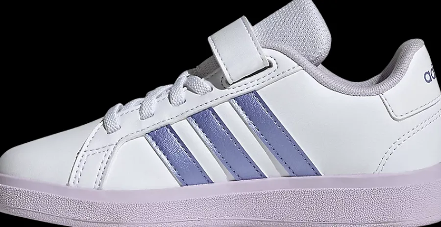 biało-fioletowe sneakersy dziewczęce Grand Court 2.0 Dzieci Sportowe