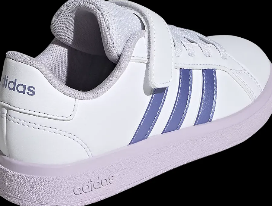 biało-fioletowe sneakersy dziewczęce Grand Court 2.0 Dzieci Sportowe