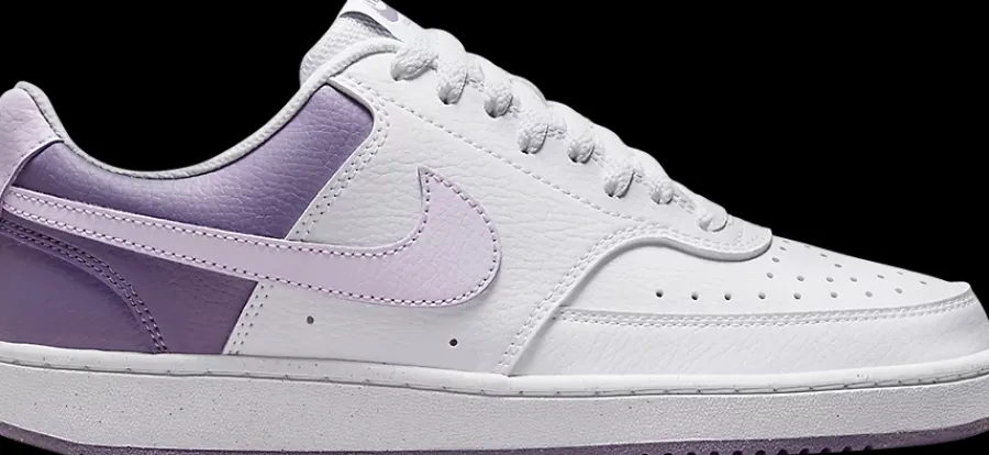 Sale biało-fioletowe sneakersy damskie Court Vision Low Damskie Sportowe|Markowe