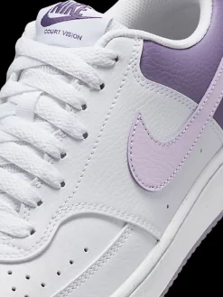Sale biało-fioletowe sneakersy damskie Court Vision Low Damskie Sportowe|Markowe