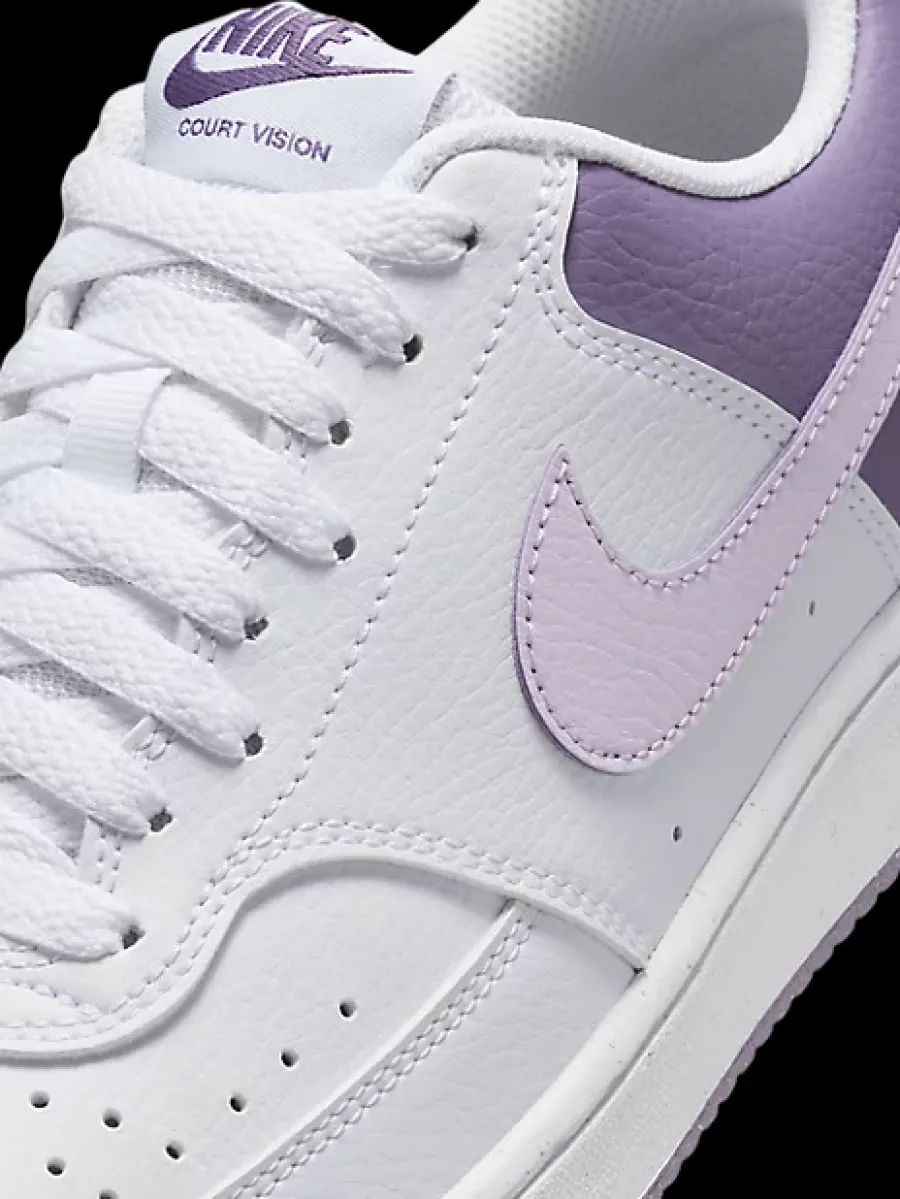 Sale biało-fioletowe sneakersy damskie Court Vision Low Damskie Sportowe|Markowe