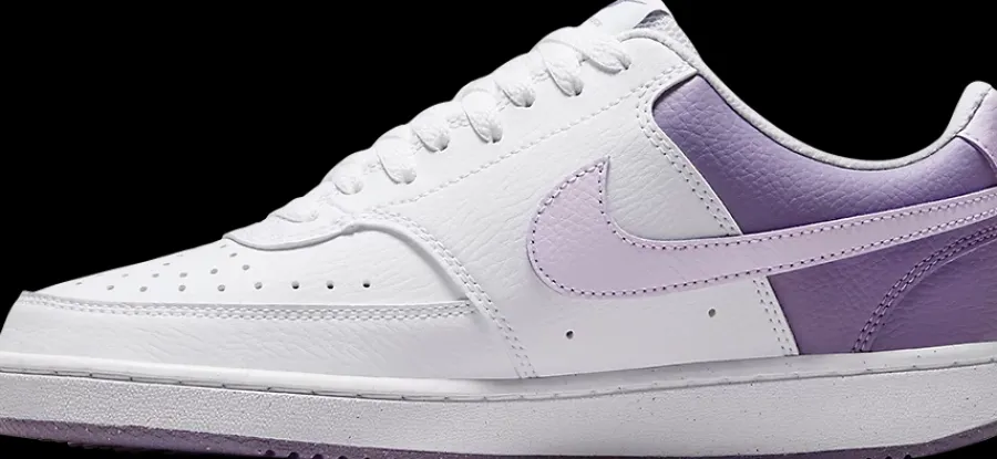 Sale biało-fioletowe sneakersy damskie Court Vision Low Damskie Sportowe|Markowe