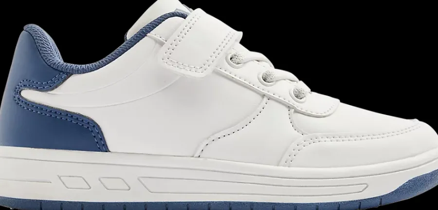Outlet biało-granatowe sneakersy dziecięce Dzieci Sportowe|Do Szkoły