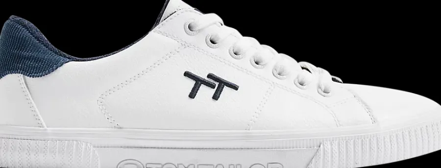 Discount biało-granatowe sneakersy męskie Męskie Sportowe