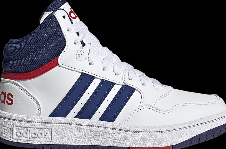 New biało-granatowe sneakersy młodzieżowe Hoops Mid 3.0 Dzieci Sportowe
