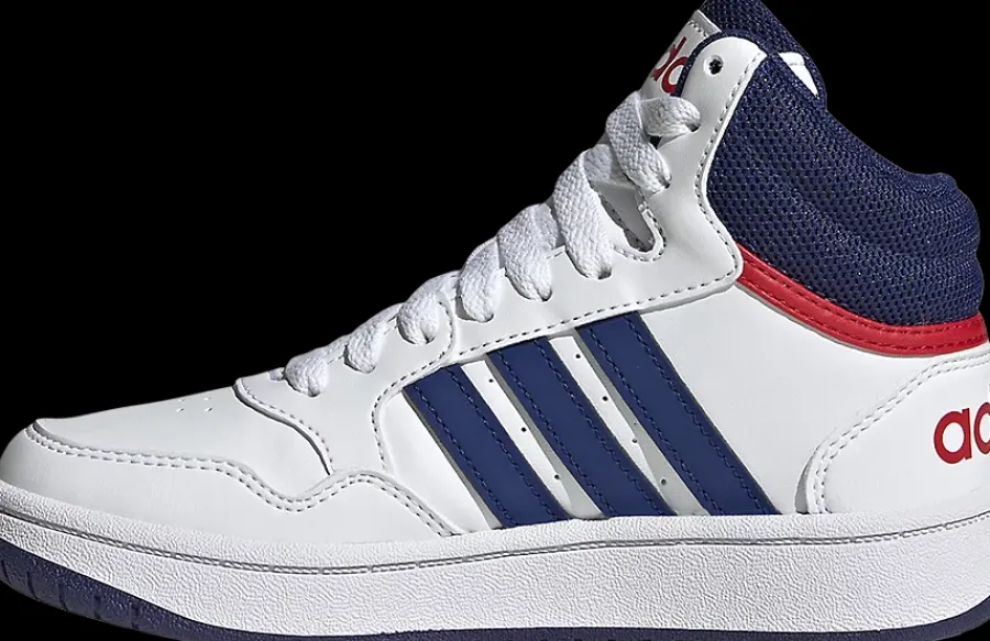 New biało-granatowe sneakersy młodzieżowe Hoops Mid 3.0 Dzieci Sportowe