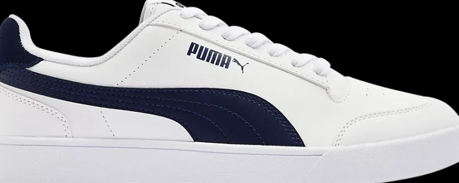 Outlet biało-granatowe sneakersy męskie Shuffle Męskie Sportowe|Casual