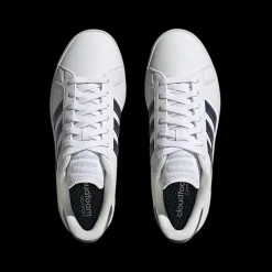 Online biało-granatowe sneakersy męskie Grand Court Base 2.0 Męskie Sportowe|Markowe