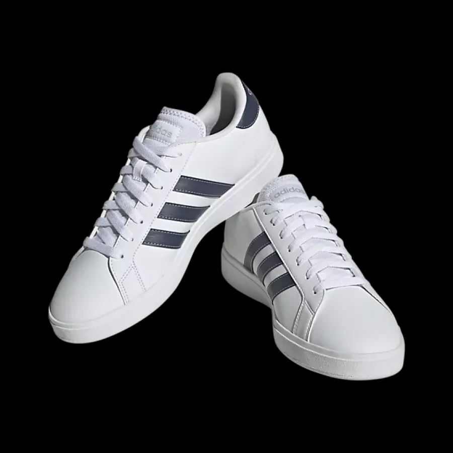Online biało-granatowe sneakersy męskie Grand Court Base 2.0 Męskie Sportowe|Markowe