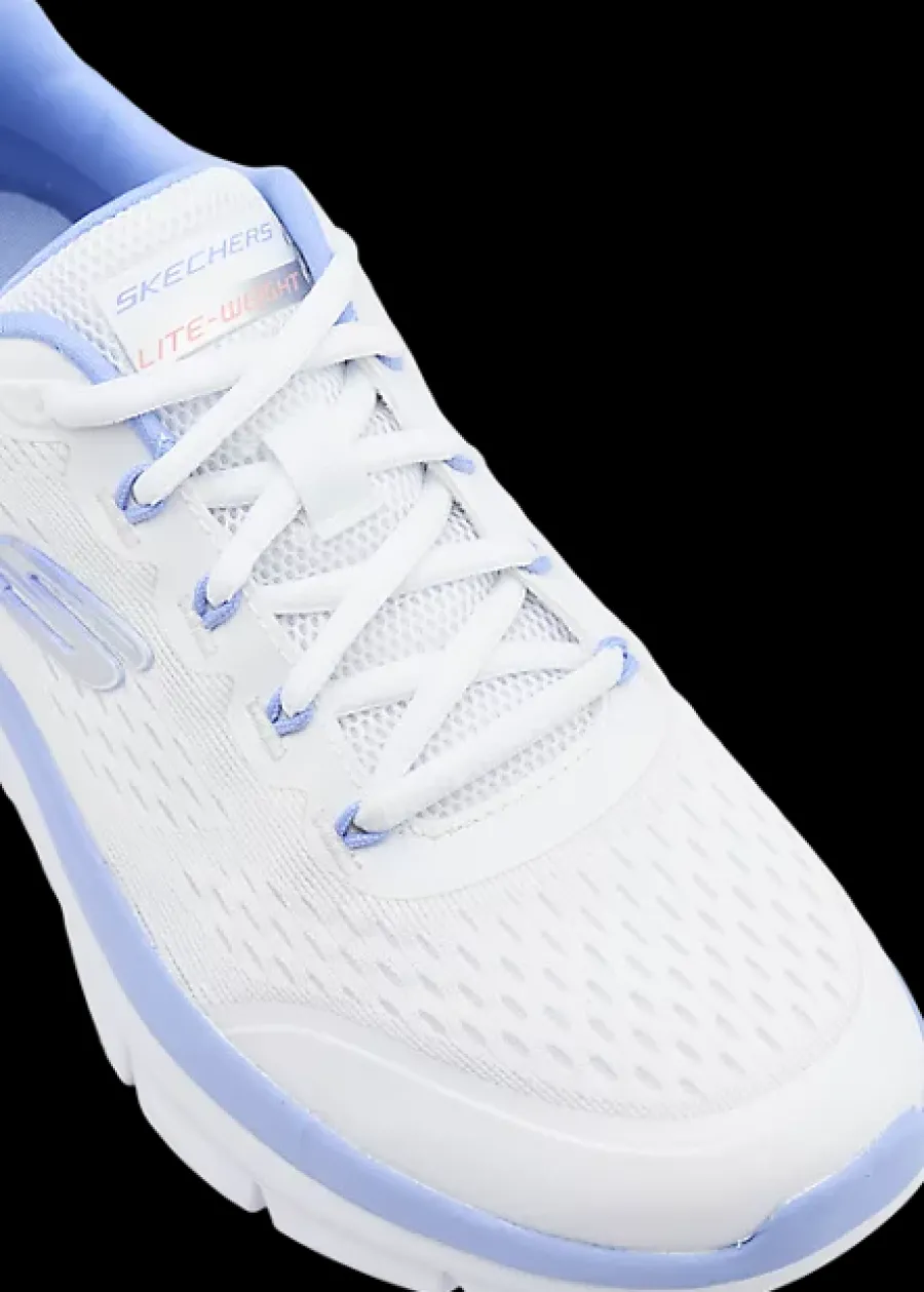 New biało-lawendowe sneakersy damskie z wkładką memory foam Damskie Sportowe|Markowe