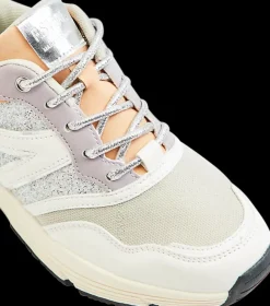 Outlet biało-liliowe sneakersy damskie Damskie Sportowe