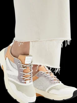 Outlet biało-liliowe sneakersy damskie Damskie Sportowe
