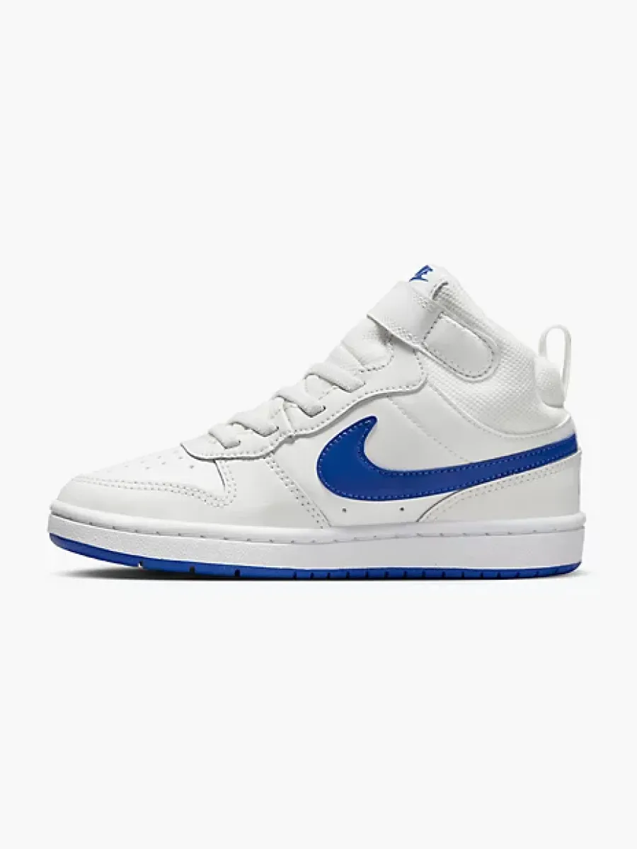 Hot biało-niebieskie sneakersy dziecięce Court Borough Mid 2 Dzieci Sportowe