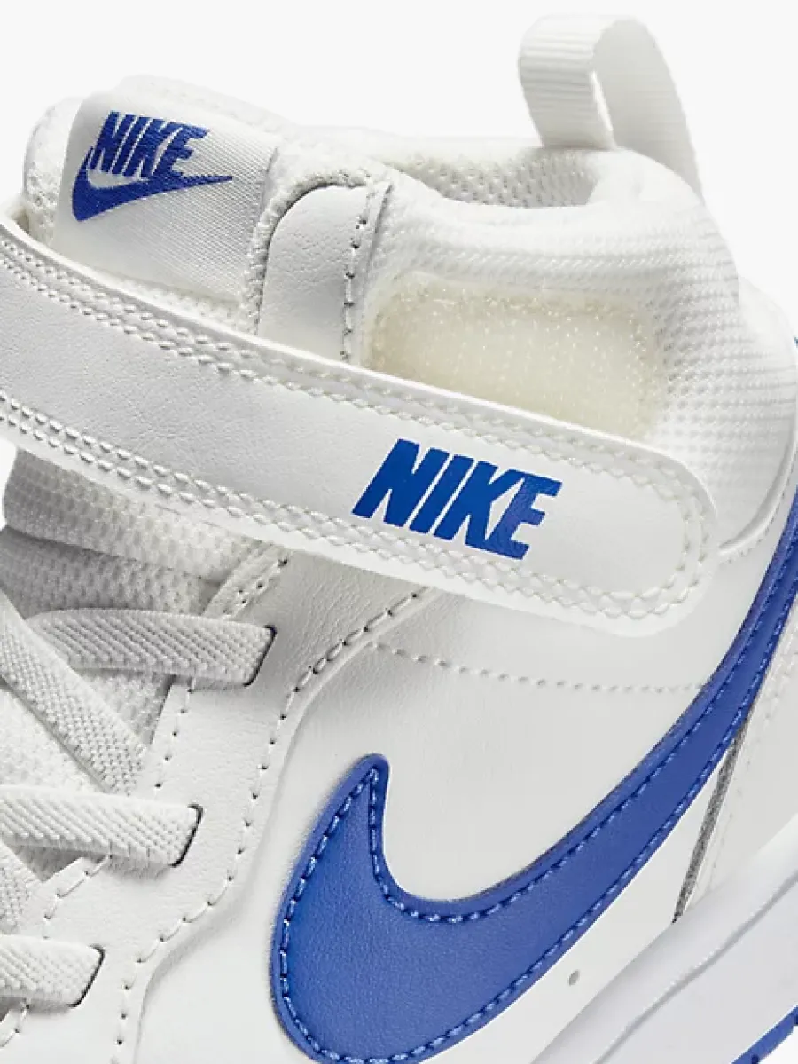 Hot biało-niebieskie sneakersy dziecięce Court Borough Mid 2 Dzieci Sportowe