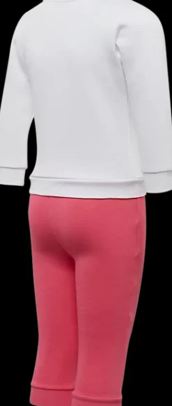 New biało-różowe dresy dziewczęce Minicats ESS Crew Jogger Dzieci Odzież