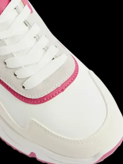 Best biało-różowe sneakersy damskie Damskie Sportowe