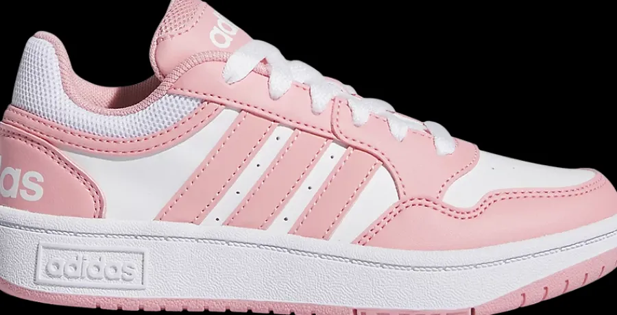 Best biało-różowe sneakersy damskie Hoops 3.0 Dzieci Sportowe|Markowe