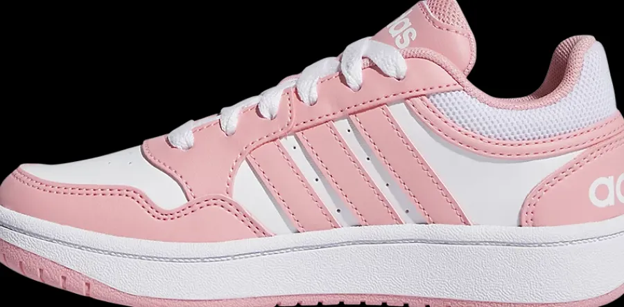 Best biało-różowe sneakersy damskie Hoops 3.0 Dzieci Sportowe|Markowe