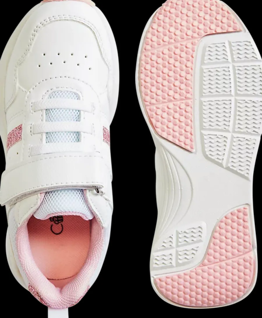 Clearance biało-różowe sneakersy dziewczęce Dzieci Sportowe