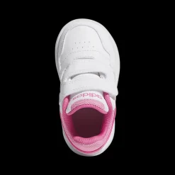 Online biało-różowe sneakersy dziewczęce Hoops 3.0 Dzieci Sportowe