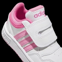 Online biało-różowe sneakersy dziewczęce Hoops 3.0 Dzieci Sportowe