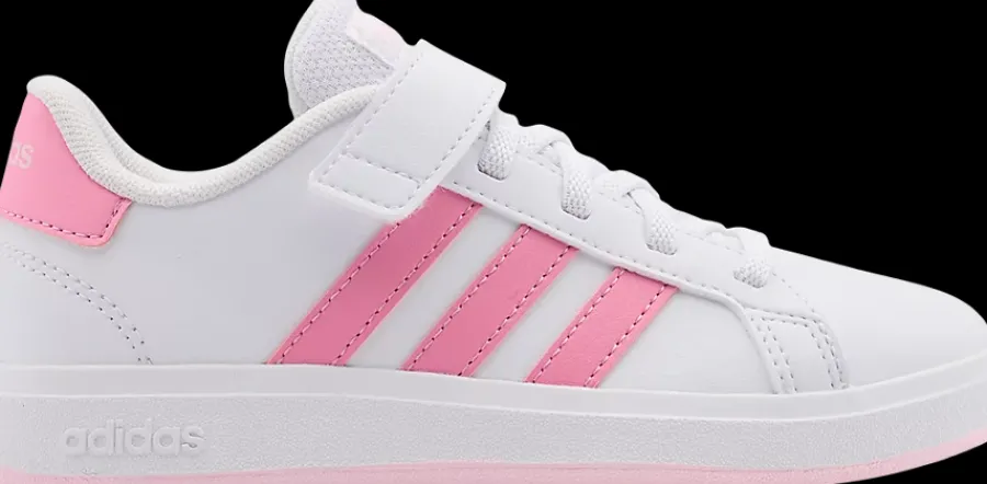 Hot biało-różowe sneakersy dziewczęce Grand Court 2.0 Dzieci Sportowe