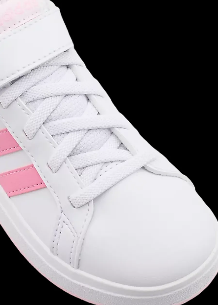 Hot biało-różowe sneakersy dziewczęce Grand Court 2.0 Dzieci Sportowe