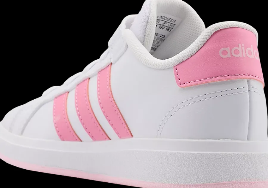 Hot biało-różowe sneakersy dziewczęce Grand Court 2.0 Dzieci Sportowe