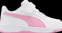 Outlet biało-różowe sneakersy dziewczęce Reb-L Dzieci Sportowe|Markowe