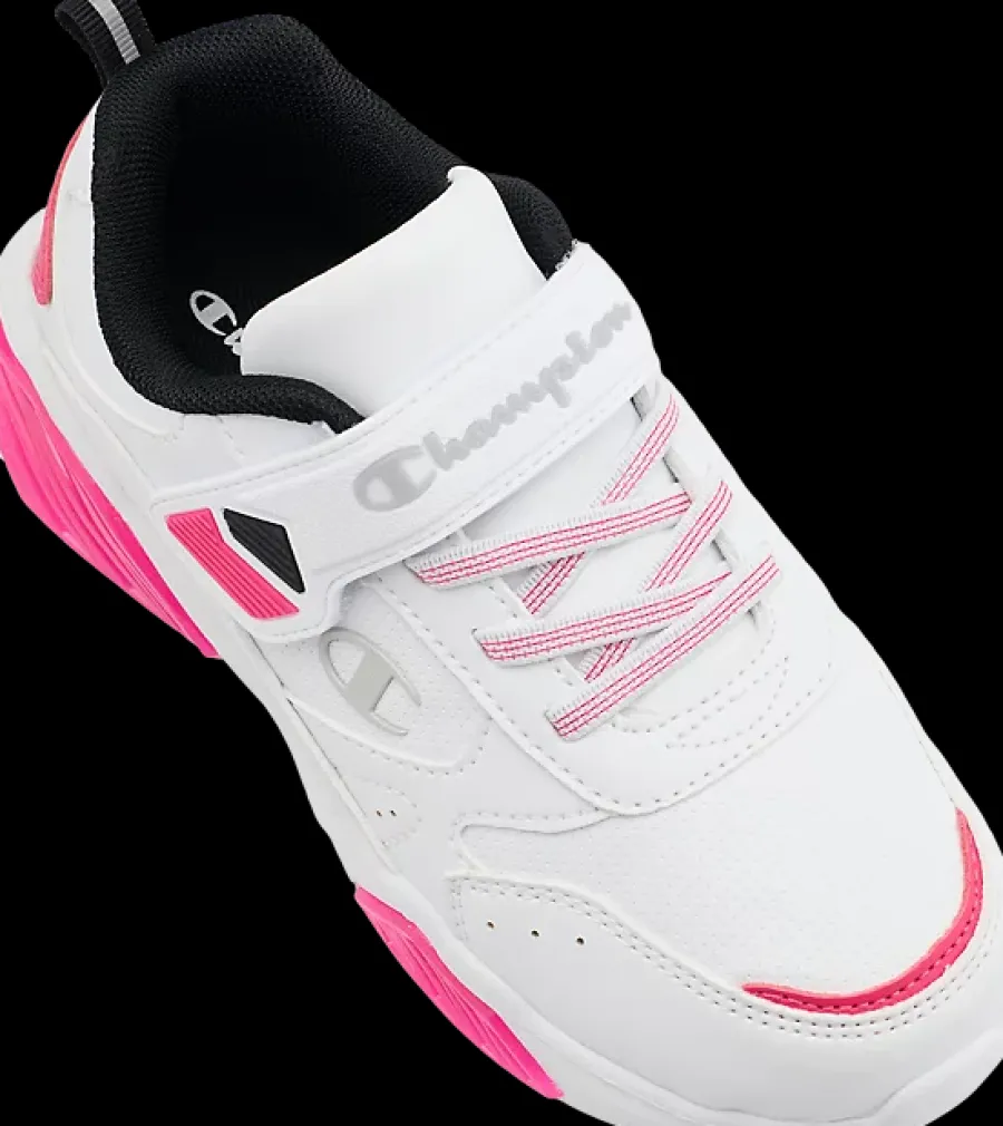 Sale biało-różowe sneakersy dziewczęce Wave Dzieci Sportowe|Markowe